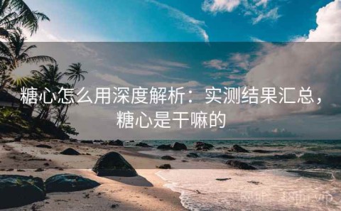 糖心怎么用深度解析：实测结果汇总，糖心是干嘛的