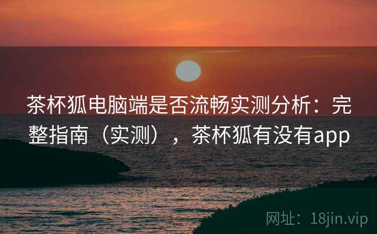 茶杯狐电脑端是否流畅实测分析：完整指南（实测），茶杯狐有没有app